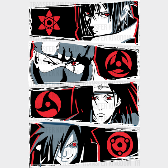 Naruto Characters Red Design - Iron On Dtf Transfer