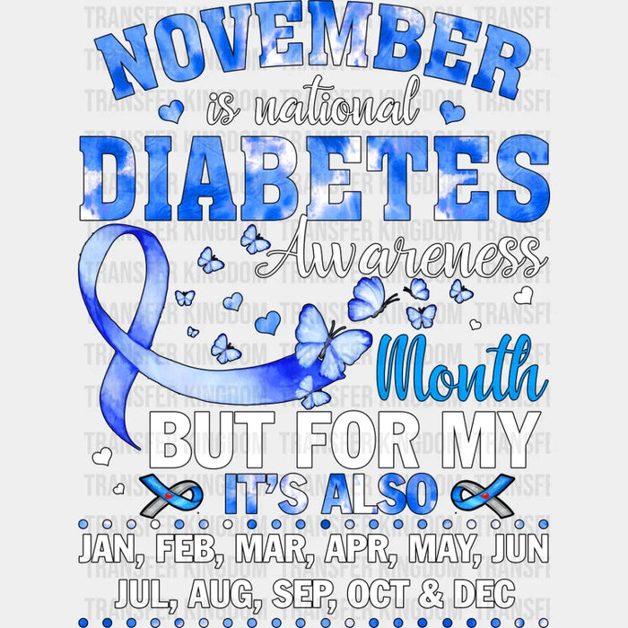 National Diabetes Month - Diabetes DTF heat transfer