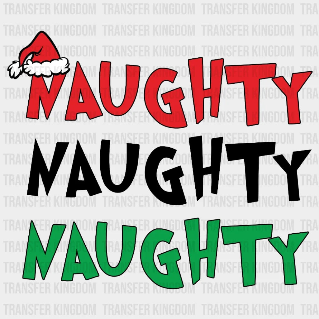 Naughty Grinch Design Christmas Dtf Heat Transfer