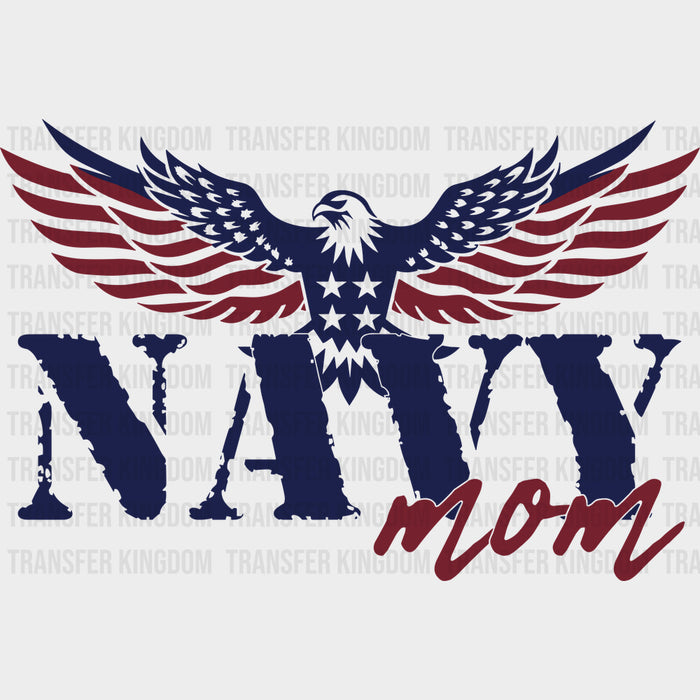 Navy Mom, Eagle - Navy DTF Transfers