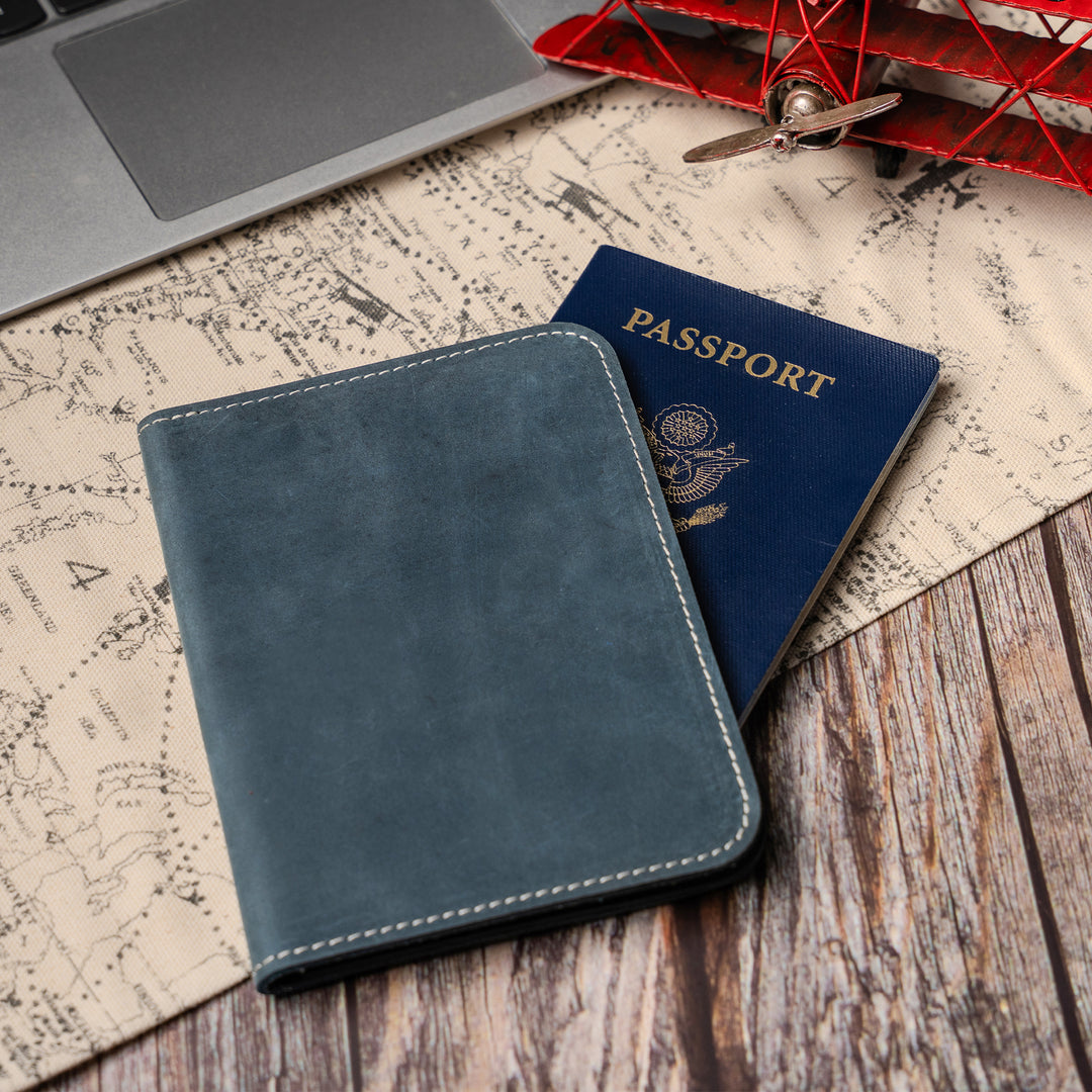 Faux Leather Passport Holder – Travel Wallet & Document Organizer