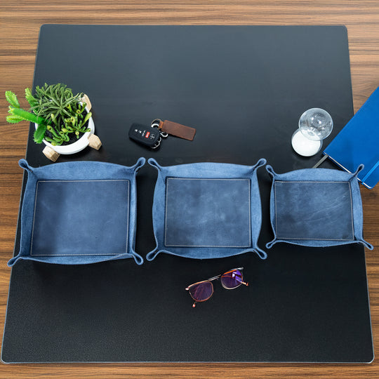Faux Leather Elegant Serving Tray – Multi-Purpose Decorative & Organizer Tray