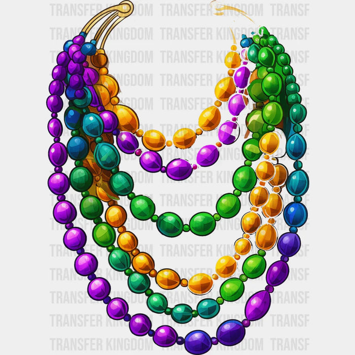 Necklace Mardi Gras Design- Mardi Gras DTF heat transfer