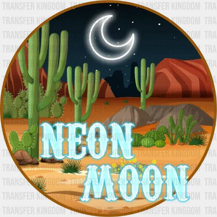 Neon Moon Desert DTF Transfer