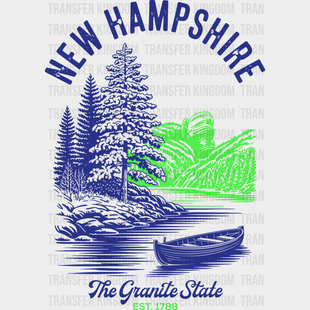 New Hampshire The Granite State - States & Cities DTF Transfer