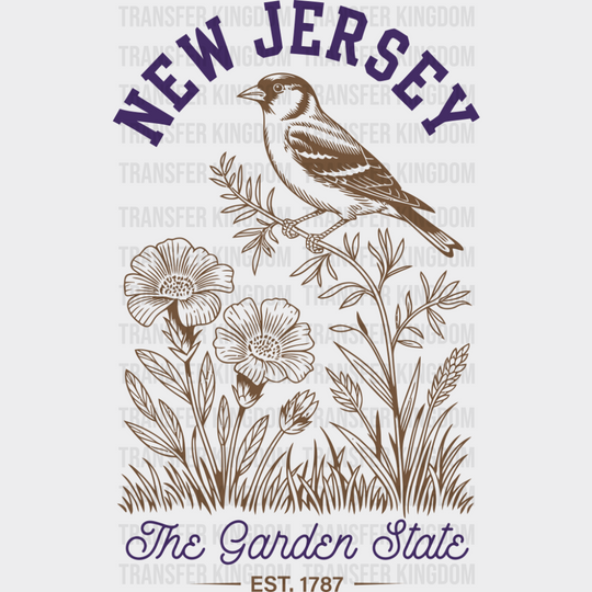New Jersey The Garden State - States & Cities DTF Transfer