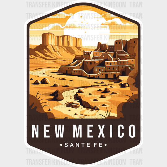 New Mexico Santa Fe - States & Cities DTF Transfer