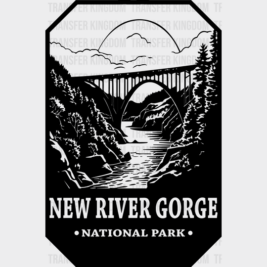 New River Gorge National Park Design - Parks Dtf Transfers Unisex S & M (10’) / Dark Color See