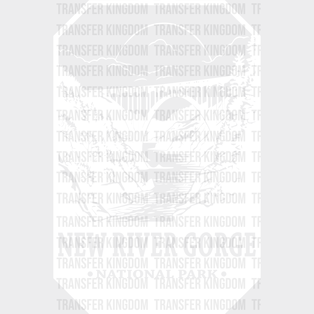 New River Gorge National Park Design - Parks Dtf Transfers Unisex S & M (10’) / Light Color See