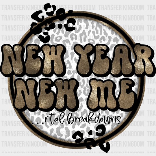 New Year Me - Dtf Heat Transfer Unisex S & M (10’) / Dark Color Design (See Imaging)