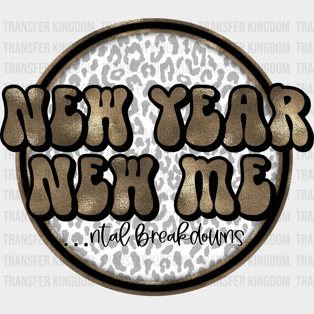 New Year Me - Dtf Heat Transfer Unisex S & M (10’) / Light Color Design (See Imaging)