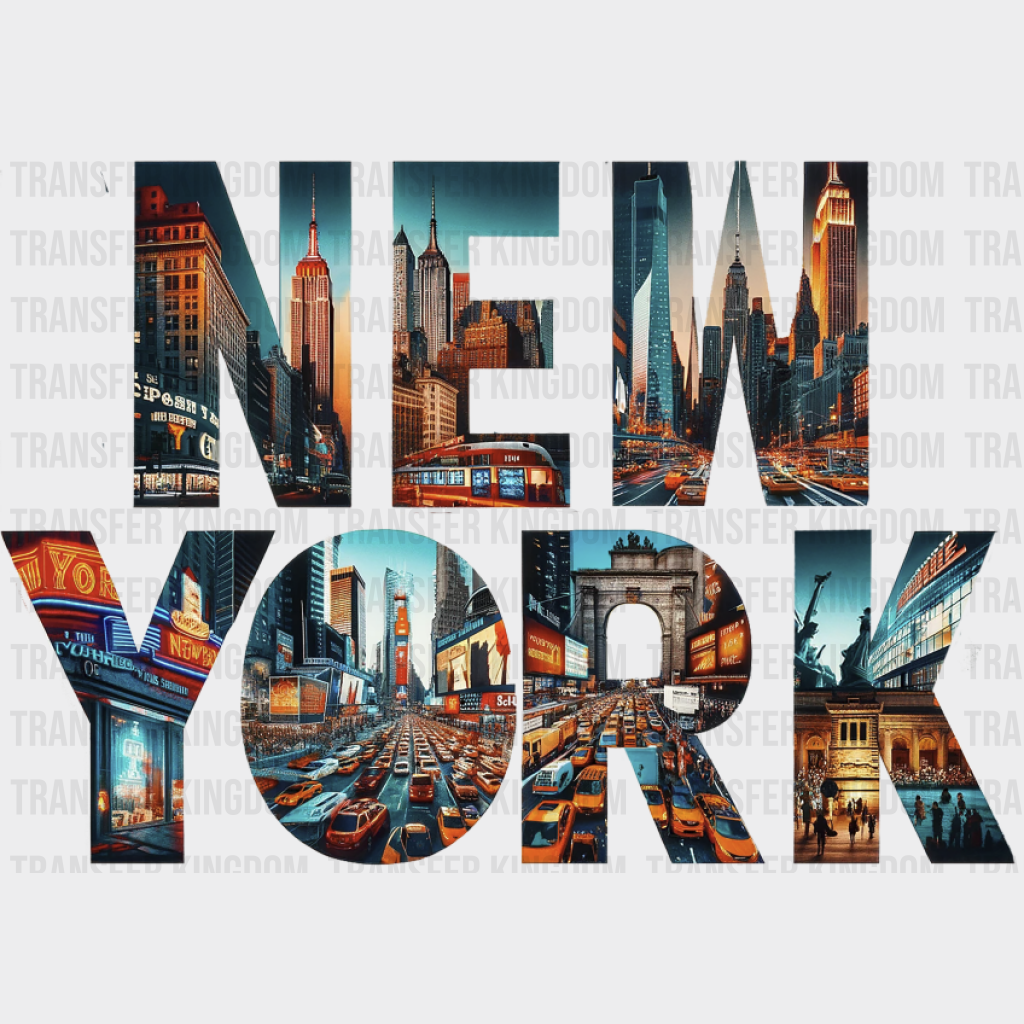 New York Landmarks - States & Cities DTF Transfer