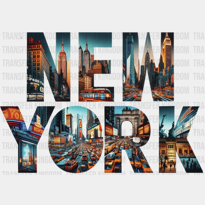 New York Landmarks - States & Cities DTF Transfer