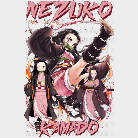 Nezuro Kamado Pink Design - Demon Slayer Iron On Dtf Transfer