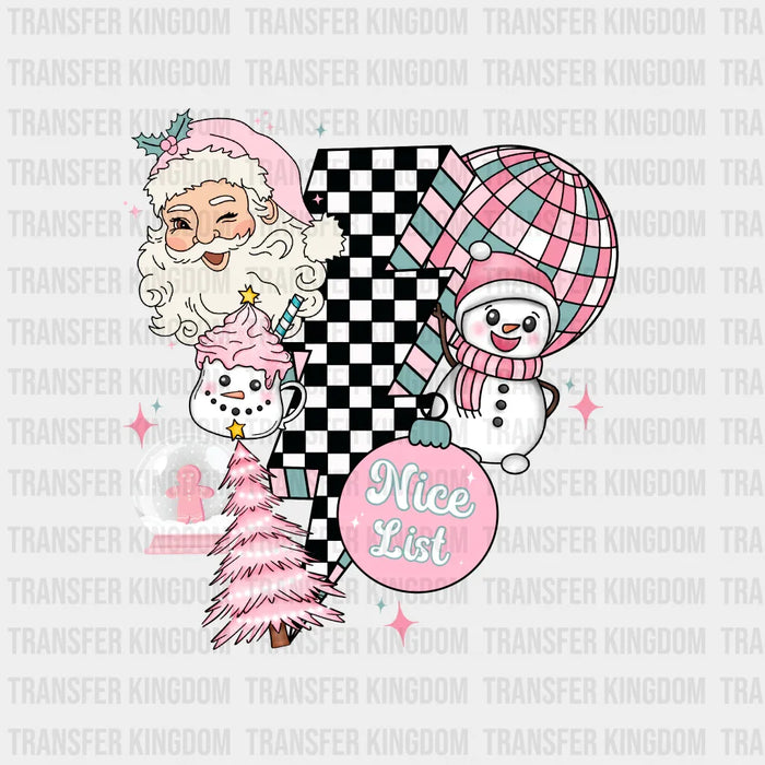 NICE LIST Christmas Design - DTF heat transfer