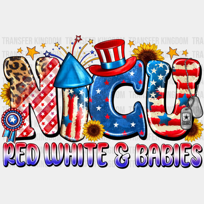 NICU 4th Of July Colorful Design - NICU DTF Transfers