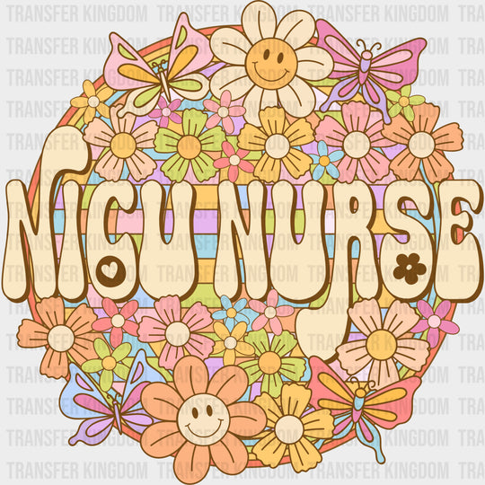 NICU Nurse Flowers - NICU Nurse DTF Transfers