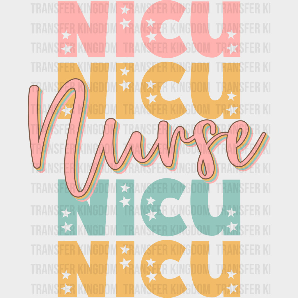 NICU Nurse Star Shapes - NICU Nurse DTF Transfers