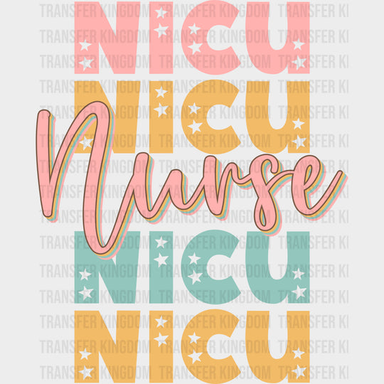 NICU Nurse Star Shapes - NICU Nurse DTF Transfers