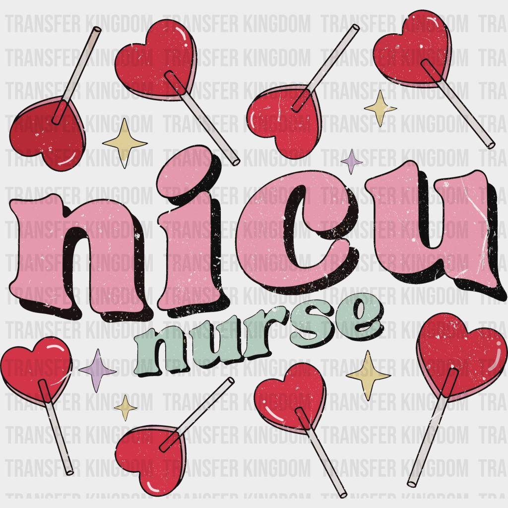 Nicu Nurse Valentines Day Design - Dtf Heat Transfer