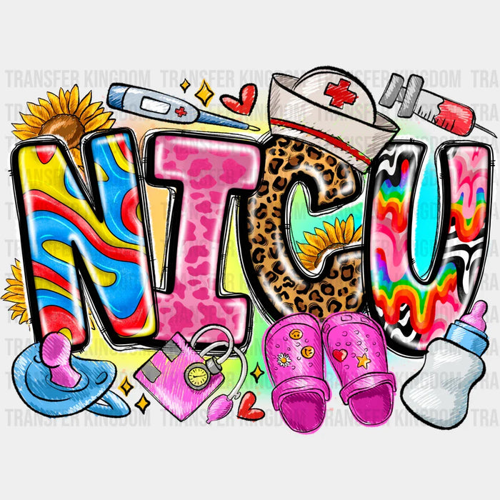 NICU Sandals Pacifier And Feeding Bottle Design - NICU DTF Transfers