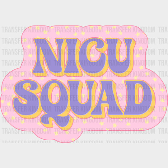 NICU Squad Pink & White Dots - NICU Nurse DTF Transfers