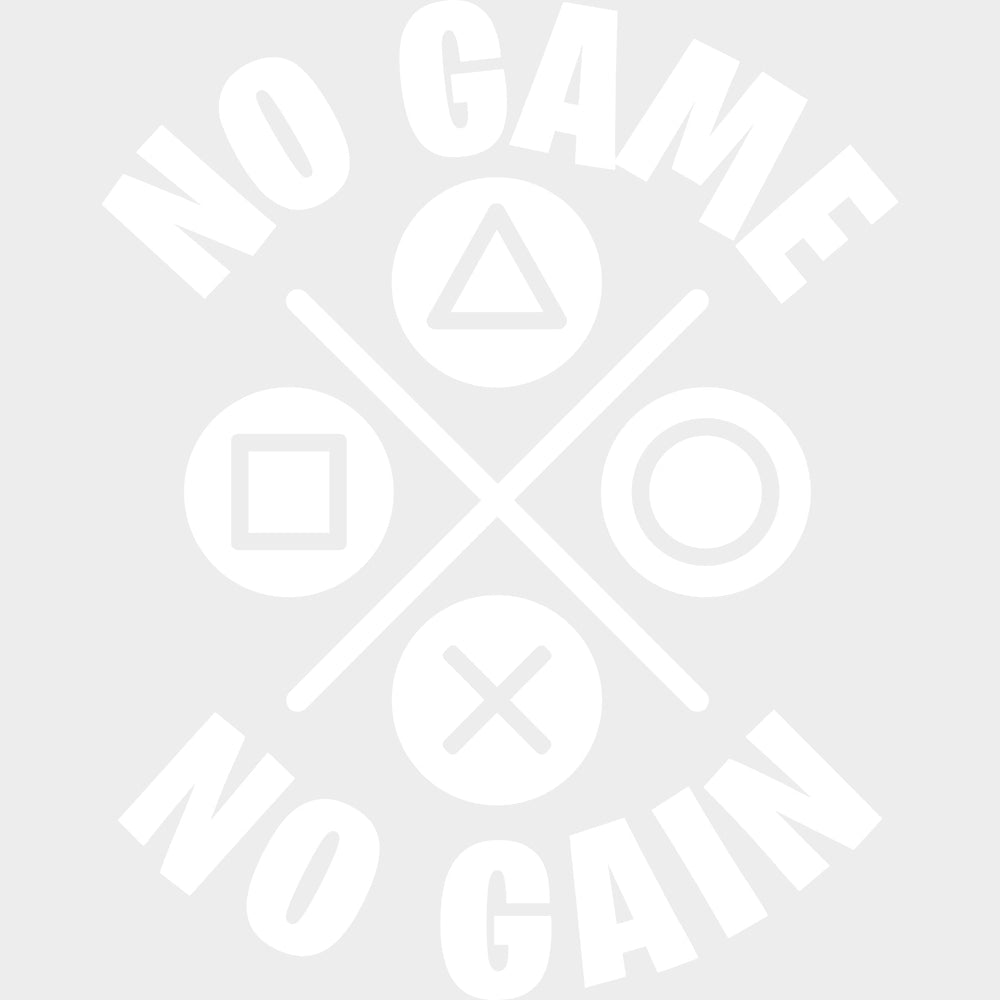 No Game No Gain - Video Games DTF Transfers - Adult Unisex - S & M (10’’) / Light Color Design (See Imaging)