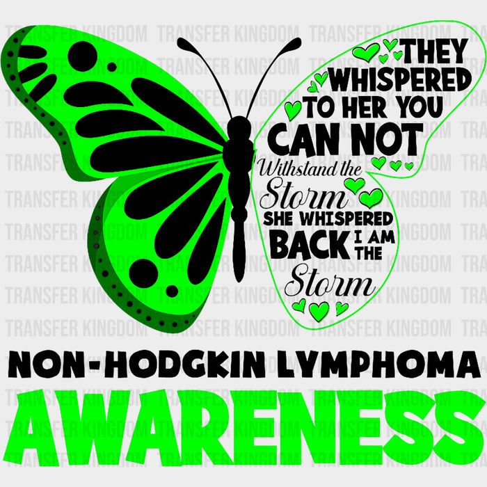 Non-Hodgkin Lymphoma Awareness, Butterfly - Lymphoma DTF Transfers
