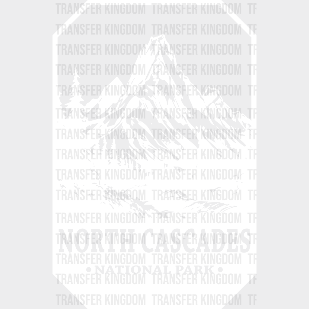 North Cascades National Park Design - Parks Dtf Transfers Unisex S & M (10’) / Light Color See