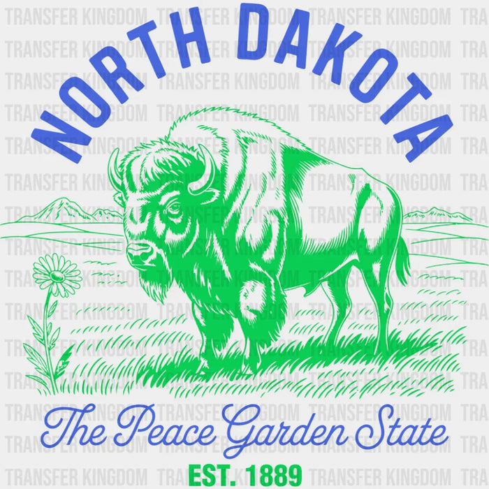 North Dakota The Peace Garden State - States & Cities DTF Transfer