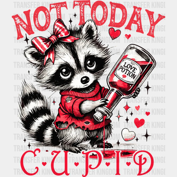 Not Today Cupid Raccoon Love Potion - Valentine's Day DTF Transfer
