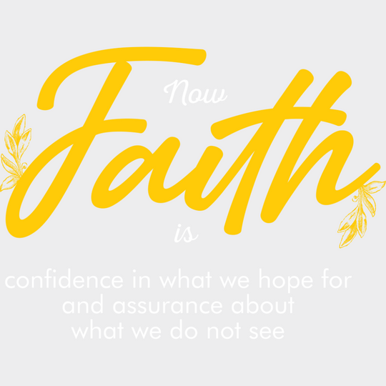 Now Faith Is - Christianity DTF Transfer Adult Unisex - S & M (10’’) / Light Color Design (See Imaging)