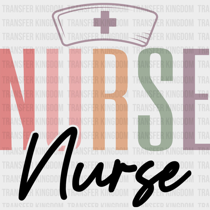 Nurse Cap, B&W - Nurse DTF Transfers