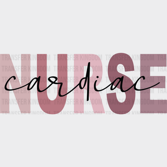 Nurse Cardiac - Cardiactic Dtf Heat Transfer Unisex S & M (10’’) / Dark Color Design See Imaging