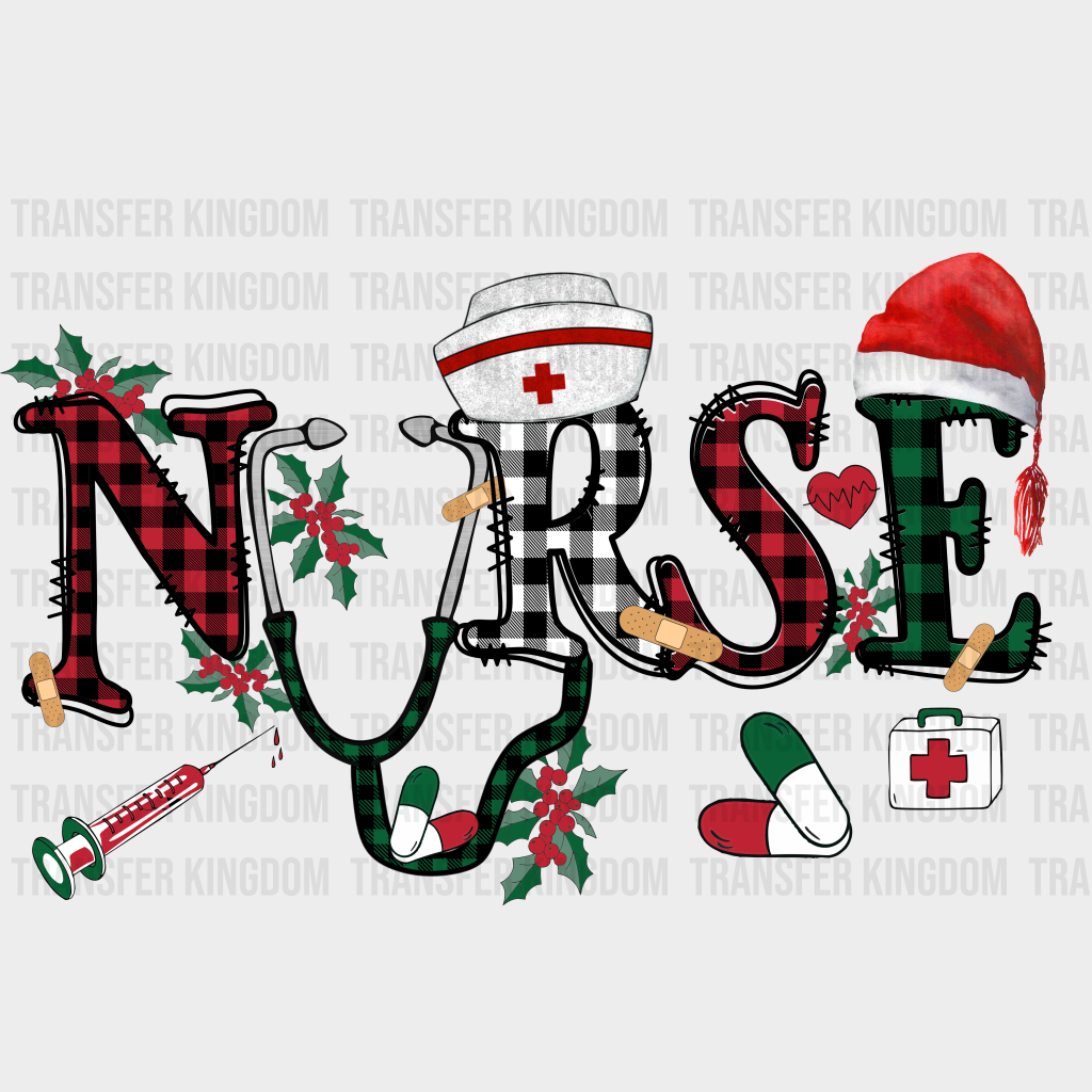 Nurse Christmas Design - Dtf Heat Transfer