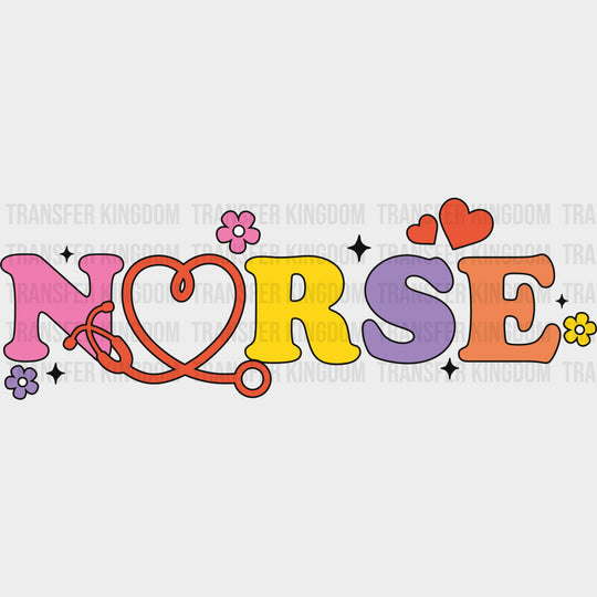 Nurse Cute Colorful Design - Nurse DTF Transfers