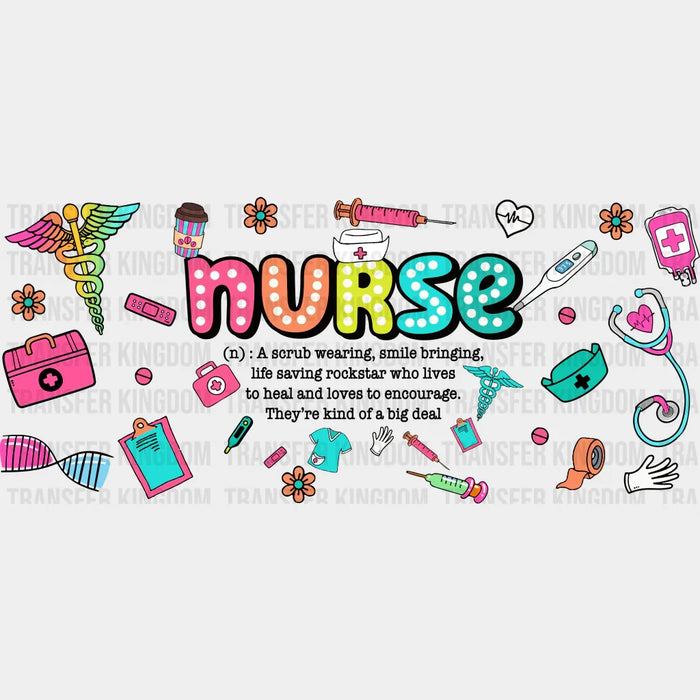 Nurse Definition - Nurse Cup Wrap UV Sticker Permanent UV DTF Decal