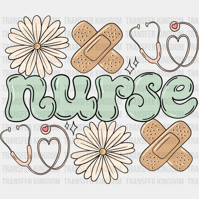 Nurse Band-aid Design - ER Nurse DTF Heat Transfer