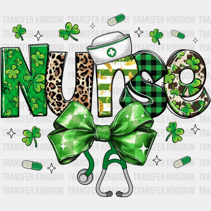 Nurse Green Ribbon - St. Patrick's Day DTF Transfer