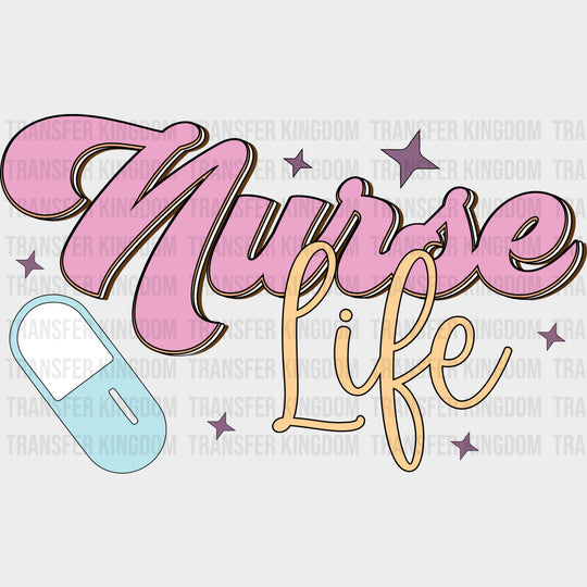 Nurse Life Purple Stars - Nurse DTF Transfers