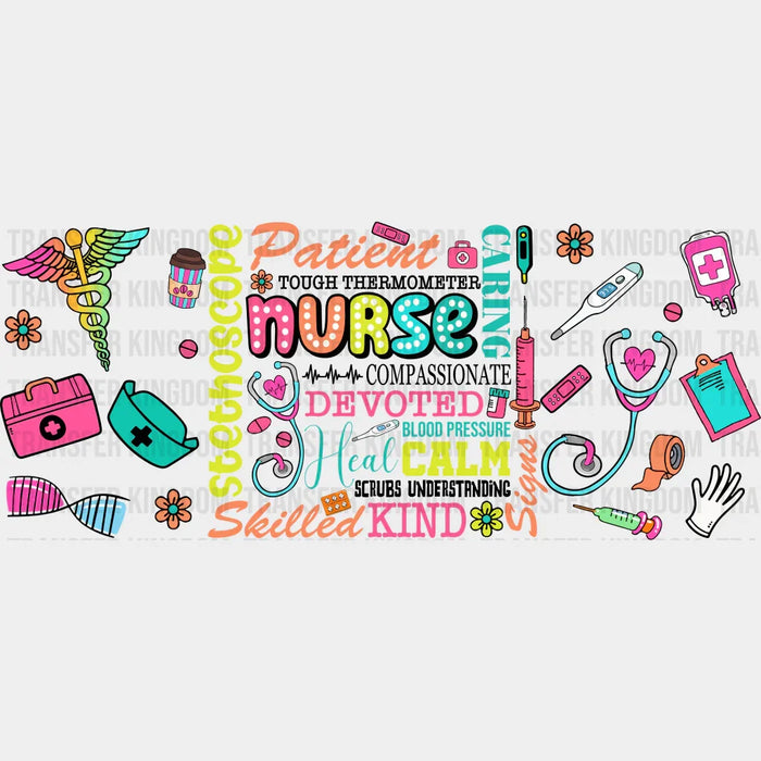 Nurse Qualities - Nurse Cup Wrap UV Sticker Permanent UV DTF Decal