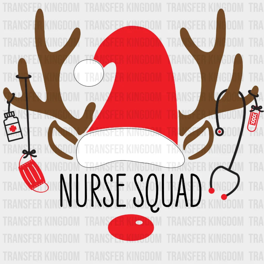 Nurse Squad Christmas Design Dtf Heat Transfer