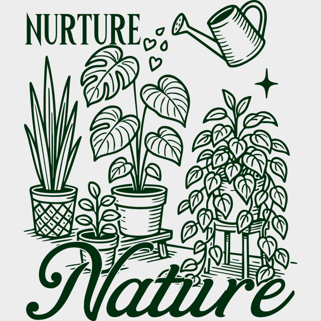 Nurture Nature - Plants DTF Transfers transfer-kingdom Green Color Design (See Imaging)