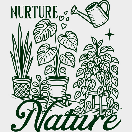 Nurture Nature - Plants DTF Transfers transfer-kingdom Green Color Design (See Imaging)
