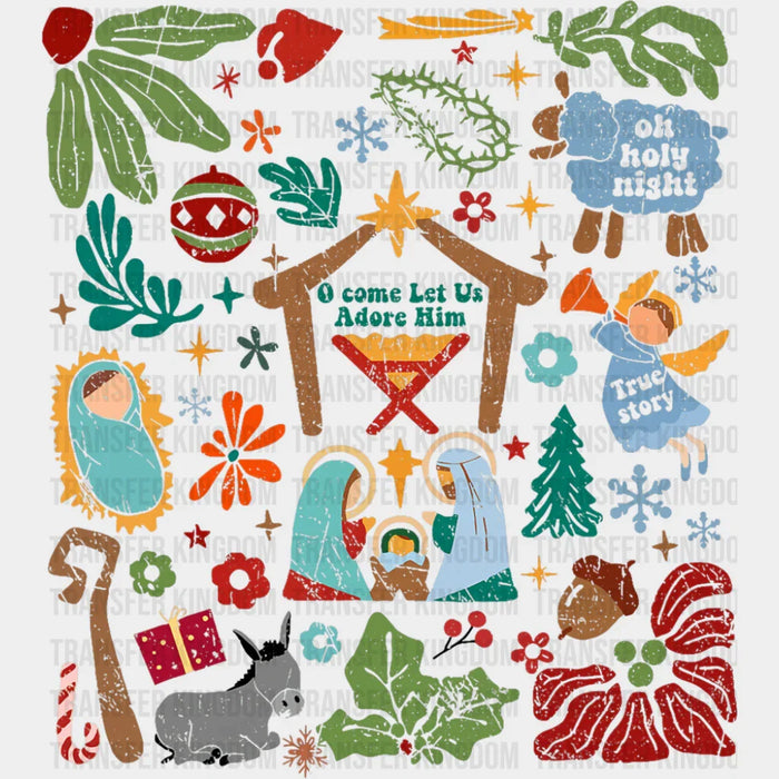 O Come Let Us Adore Him - Christianity DTF Transfer