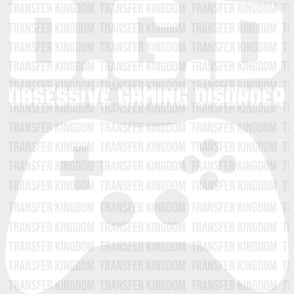 Obsessive Gaming Disorder - Video Game Dtf Heat Transfer Unisex S & M (10’’) / Light Color