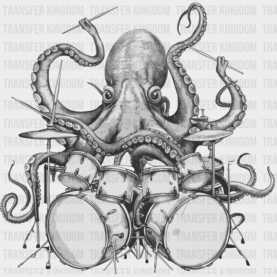 Octopus Drumming - Music DTF Transfers transfer-kingdom