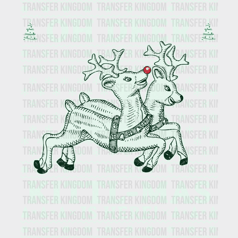 Oh Deer Kittl-mas Is Here - Christmas DTF Transfer