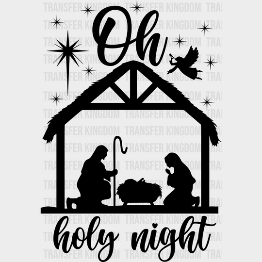 Oh Holy Night - Christianity Dtf Transfer Unisex S & M (10’’) / Dark Color Design See Imaging