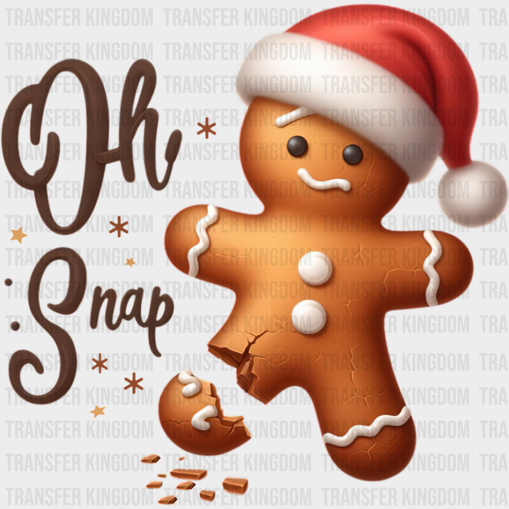 Oh Snap Cookie Design - Christmas Dtf Transfer